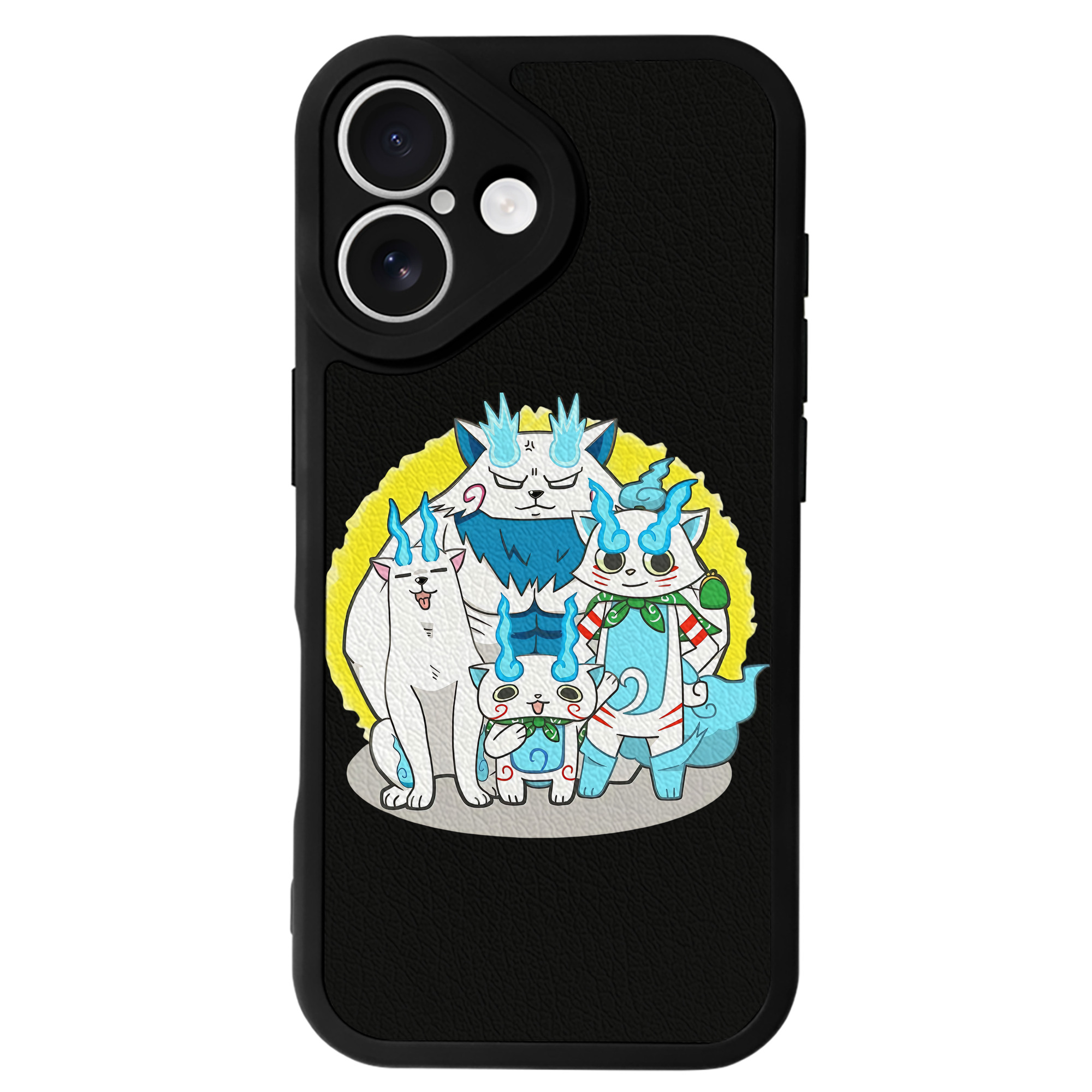 （画像用） 妖怪ウォッチ Yo-kai Watch 【iPhone 16シリーズ対応】シリコンスマホケース（レザー調） 材質：シリコン